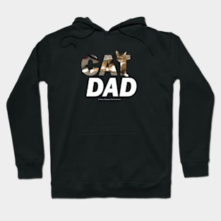 CAT DAD - Somali Abyssinian cat long hair oil painting word art Hoodie